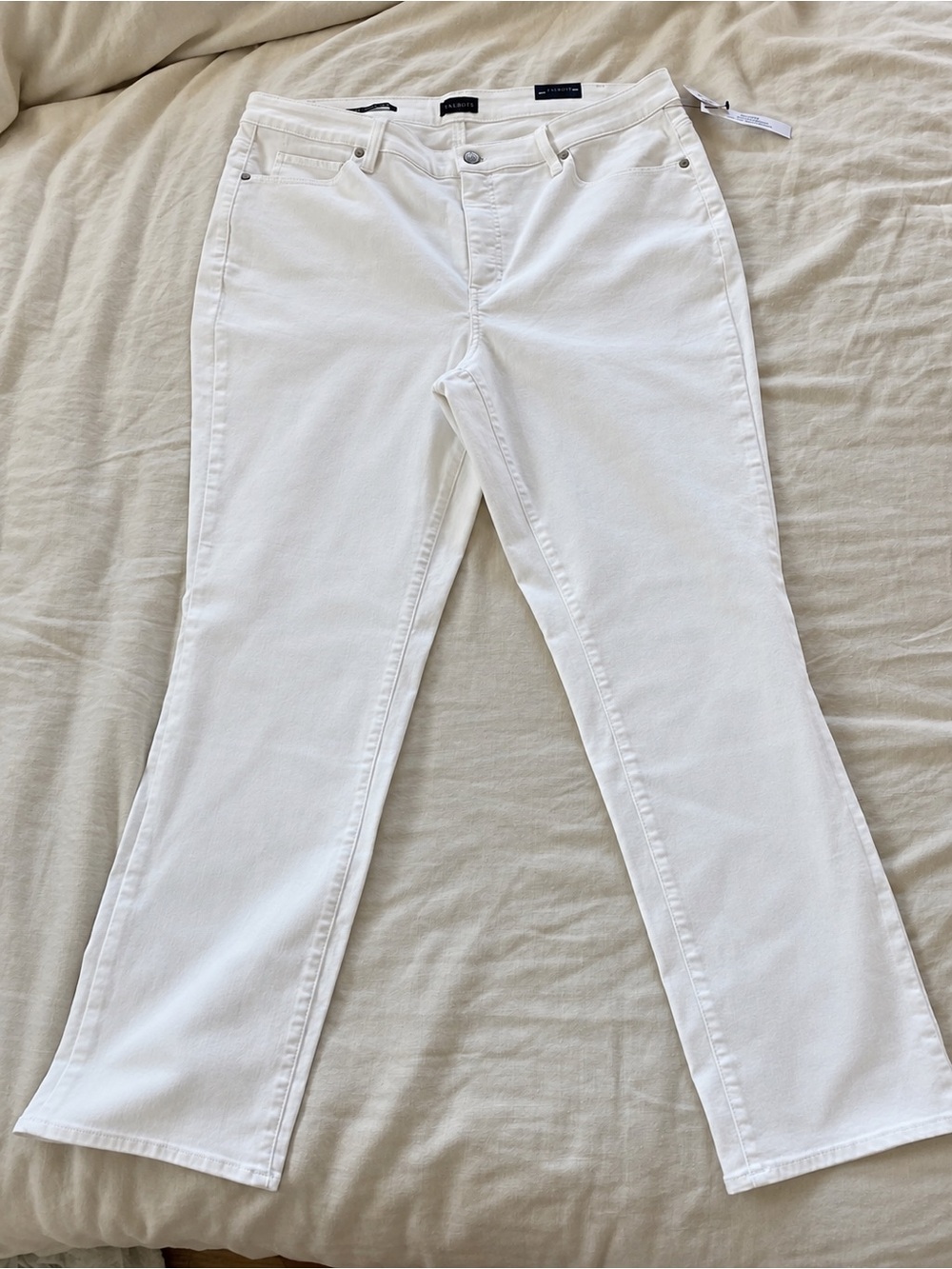 Talbots White Slimming Straight-Leg Jeans NWT